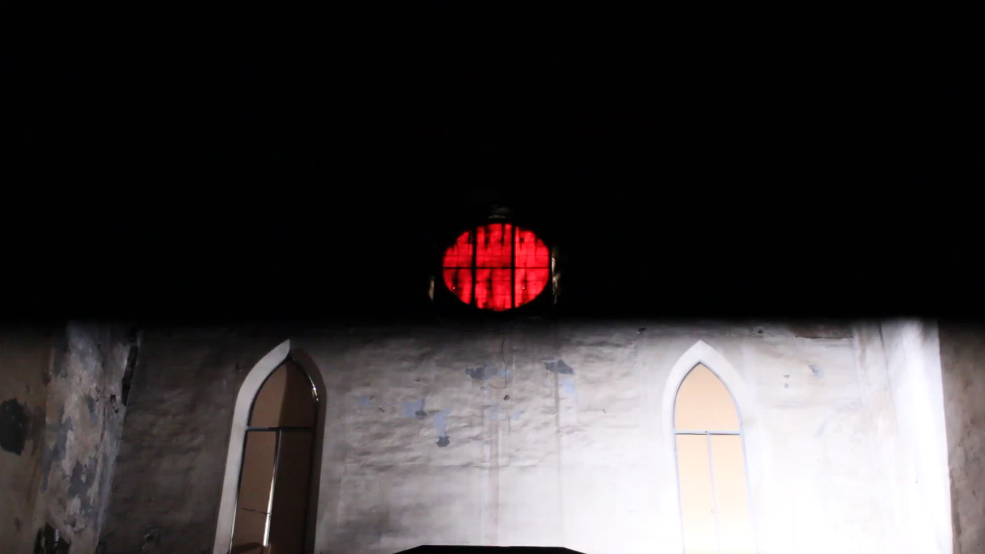 HR-Stamenov, Intervento Spazio Temporale, 2014, light installation with sound, Chiesa di San Matteo, Lucca